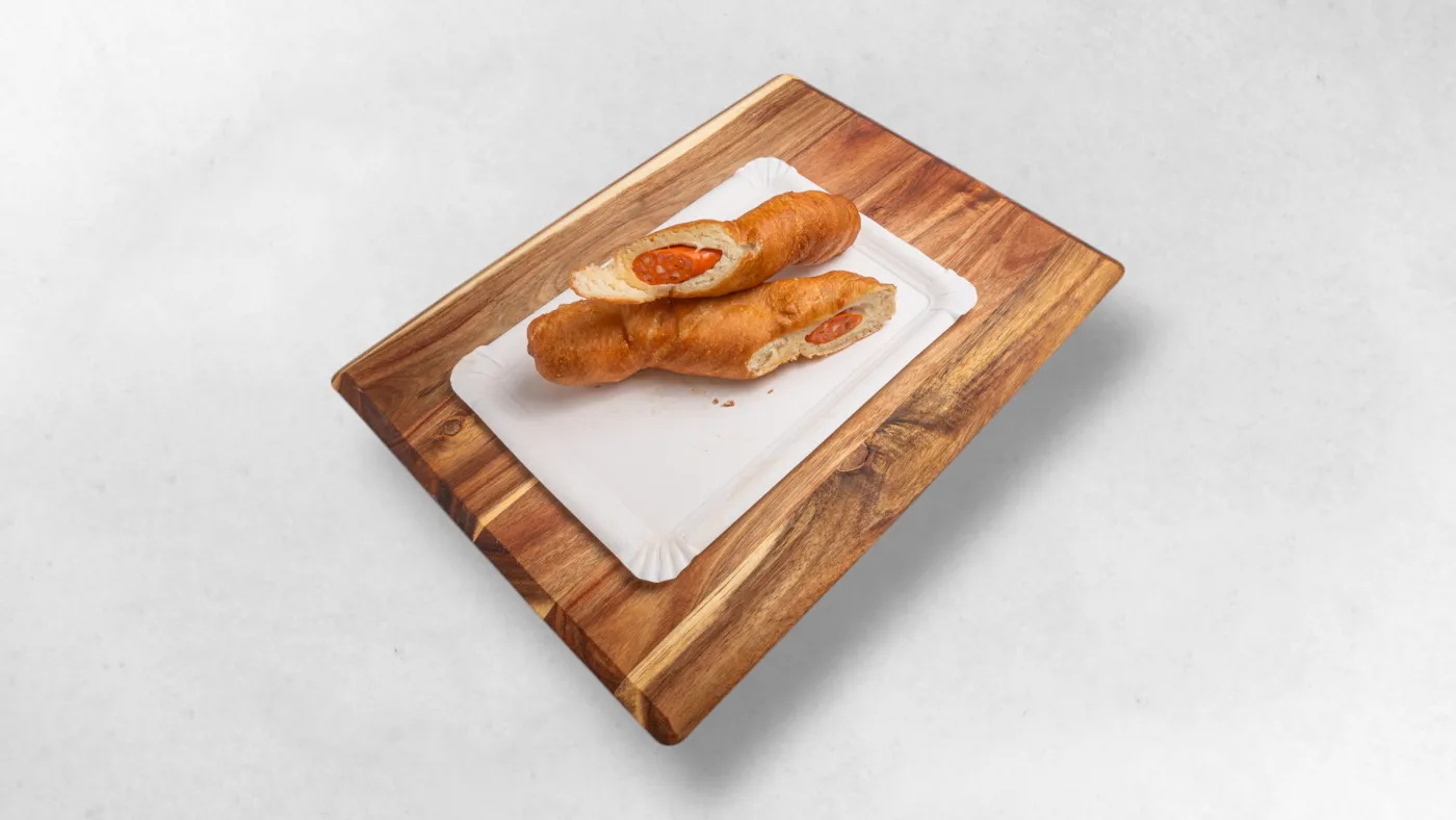 Langos mit Debreziner